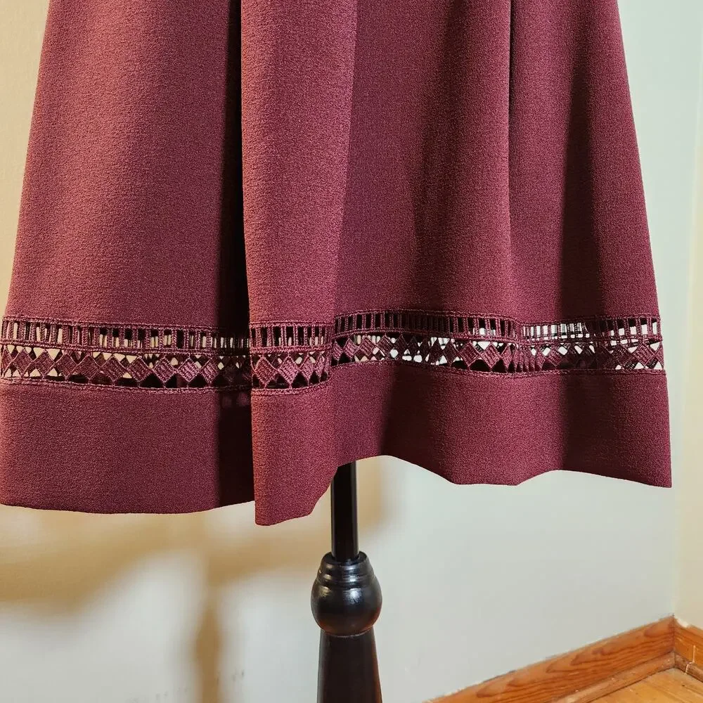 ELIZA J NWT Bell Sleeve Lace Inset Fit & Flare Dress, Size 12 - Picture 10 of 15